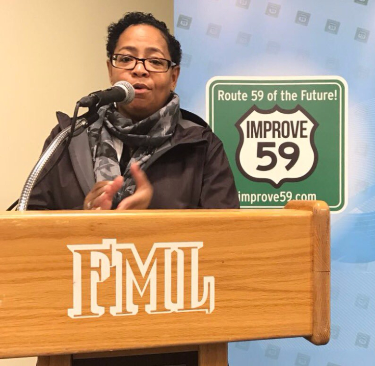 Improve59 supporter, Councilwoman Brendel Logan Charles of the Ramapo Town Board, speaks at the Launch event.
